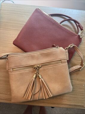 BOGO Womens Crossbody Set - Tan and Brown